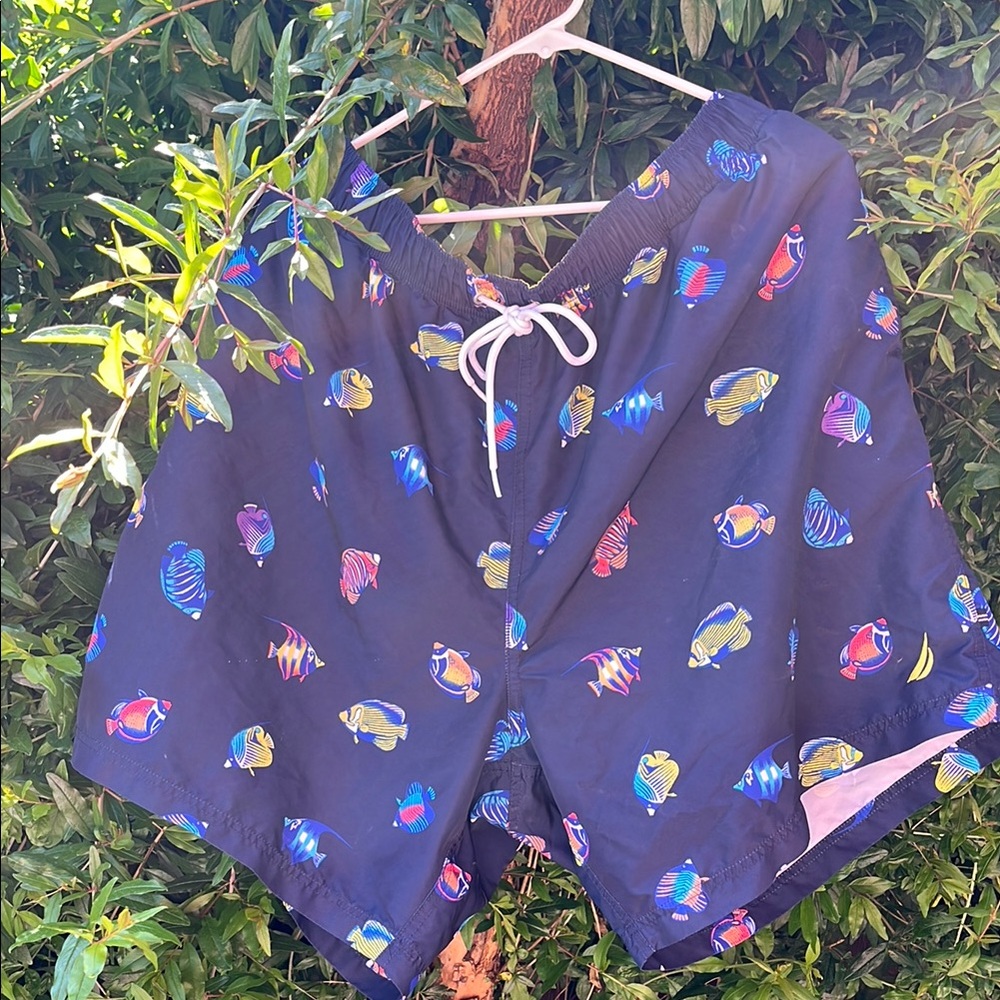 Nautica Men's Fish Print Shorts - Navy